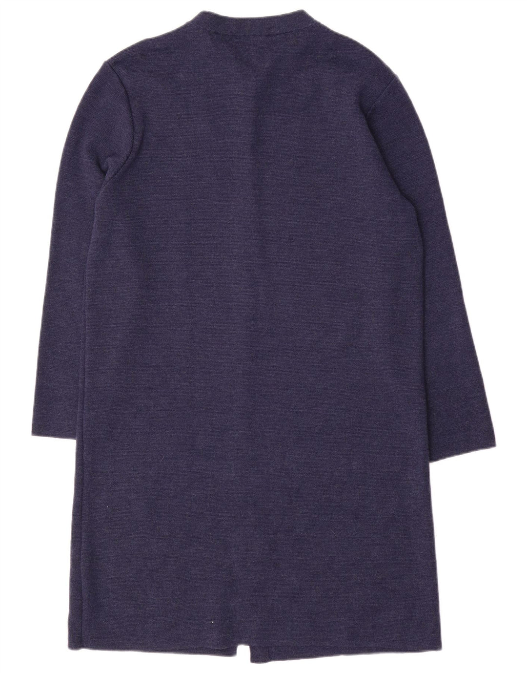 Marks & Spencer Womens Longline Cardigan Sweater UK 16 Large Navy Blue Wool