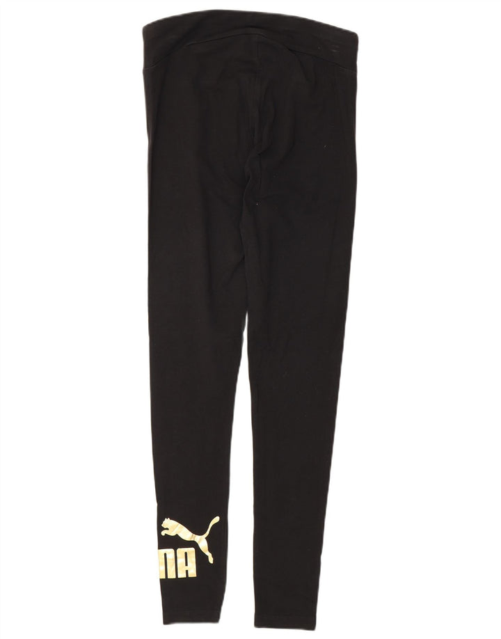 Puma Womens Graphic Leggings UK 8 Small Black
