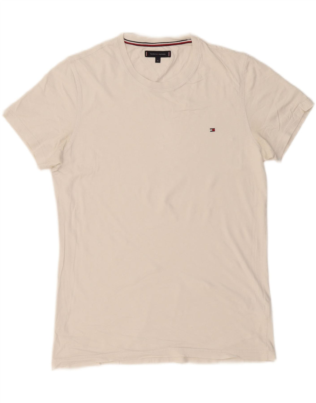 TOMMY HILFIGER Mens T-Shirt Top XL White Cotton