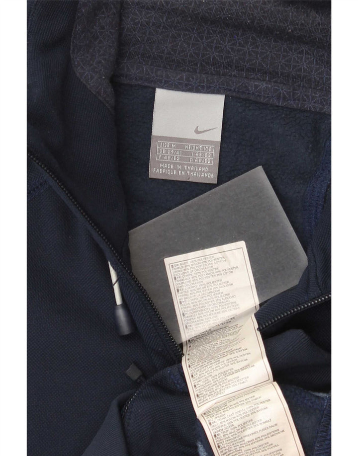 Nike Mens Graphic Hooded Tracksuit Top Jacket Medium Navy Blue Colourblock