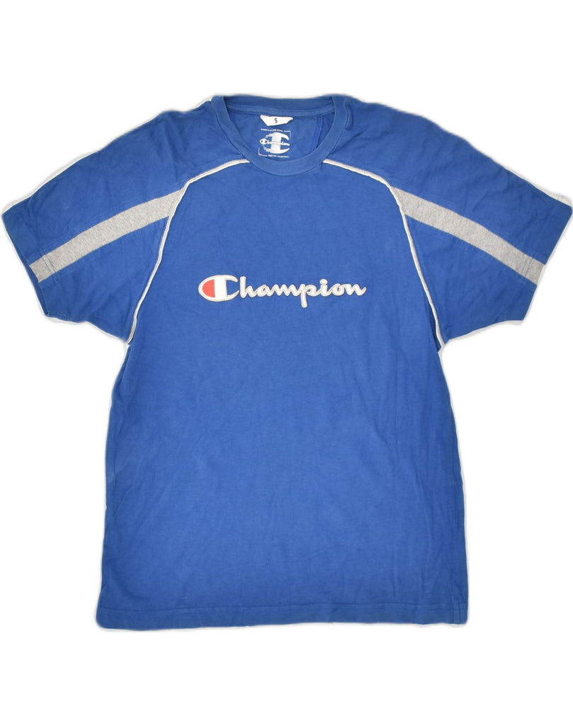 CHAMPION Mens Graphic T-Shirt Top Small Blue Cotton | Vintage Champion | Thrift | Second-Hand Champion | Used Clothing | Messina Hembry 