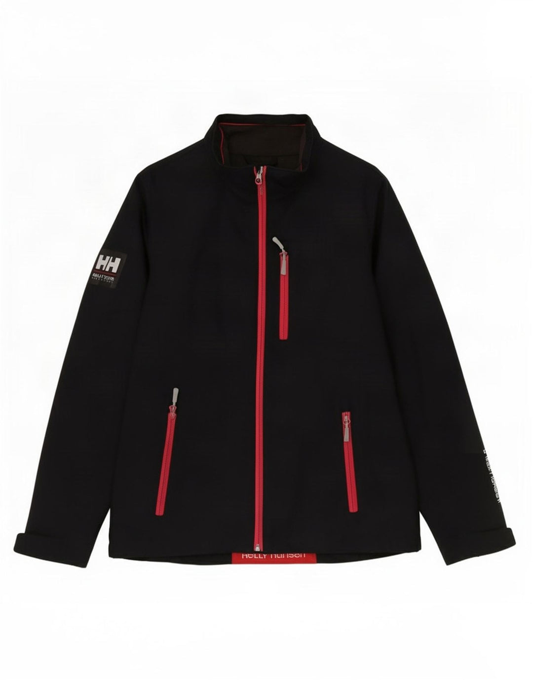 Helly Hansen Womens Graphic Windbreaker Jacket UK 14 Medium Black Polyester