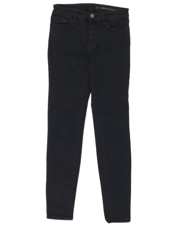 Armani Exchange Womens Super Skinny Jeans W26 L29 Navy Blue Cotton