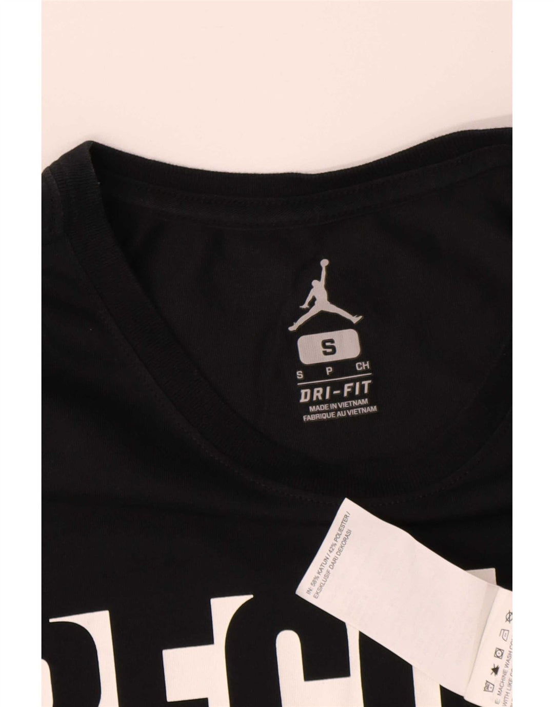 Jordan Mens Dri Fit Graphic T-Shirt Top Small Black Cotton