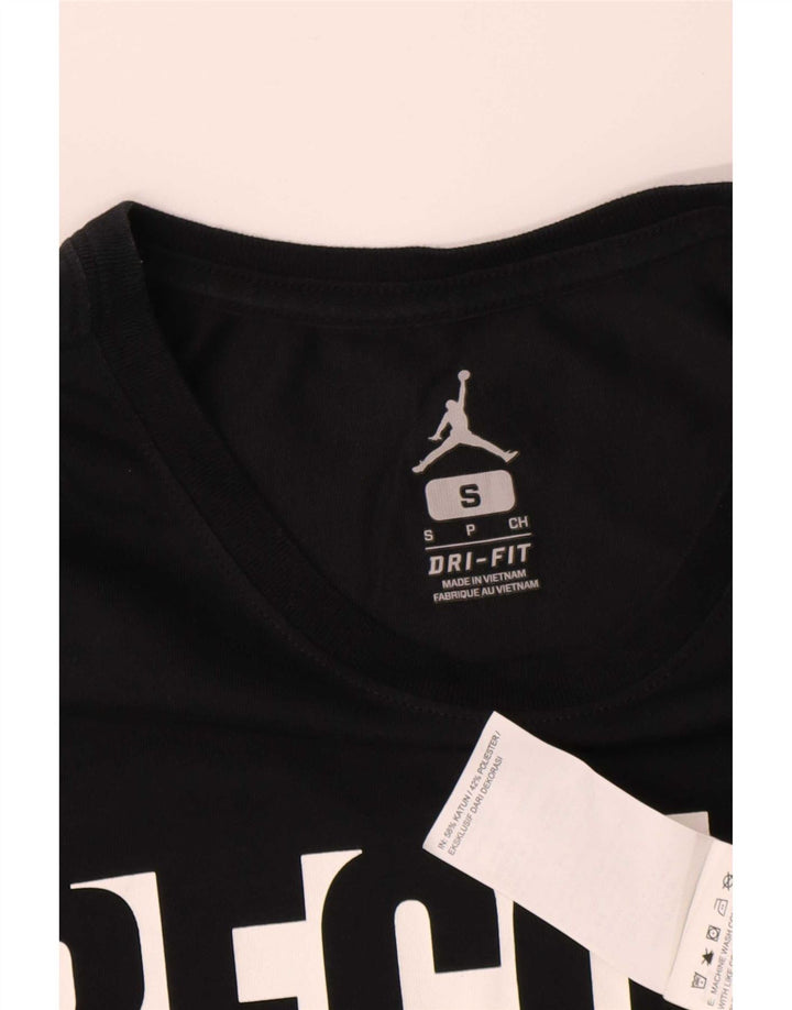 Jordan Mens Dri Fit Graphic T-Shirt Top Small Black Cotton