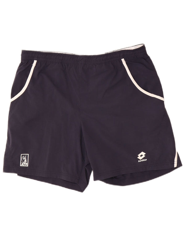 Lotto Mens Sport Shorts Large  Navy Blue Nylon