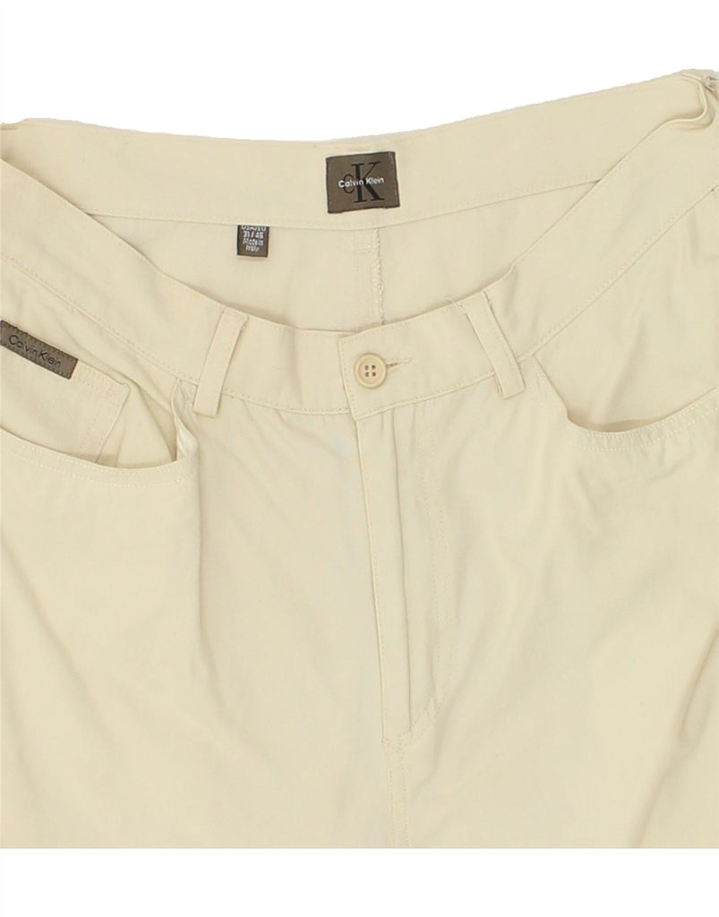 CALVIN KLEIN Mens Straight Casual Trousers W31 L32 Beige Cotton | Vintage Calvin Klein | Thrift | Second-Hand Calvin Klein | Used Clothing | Messina Hembry 