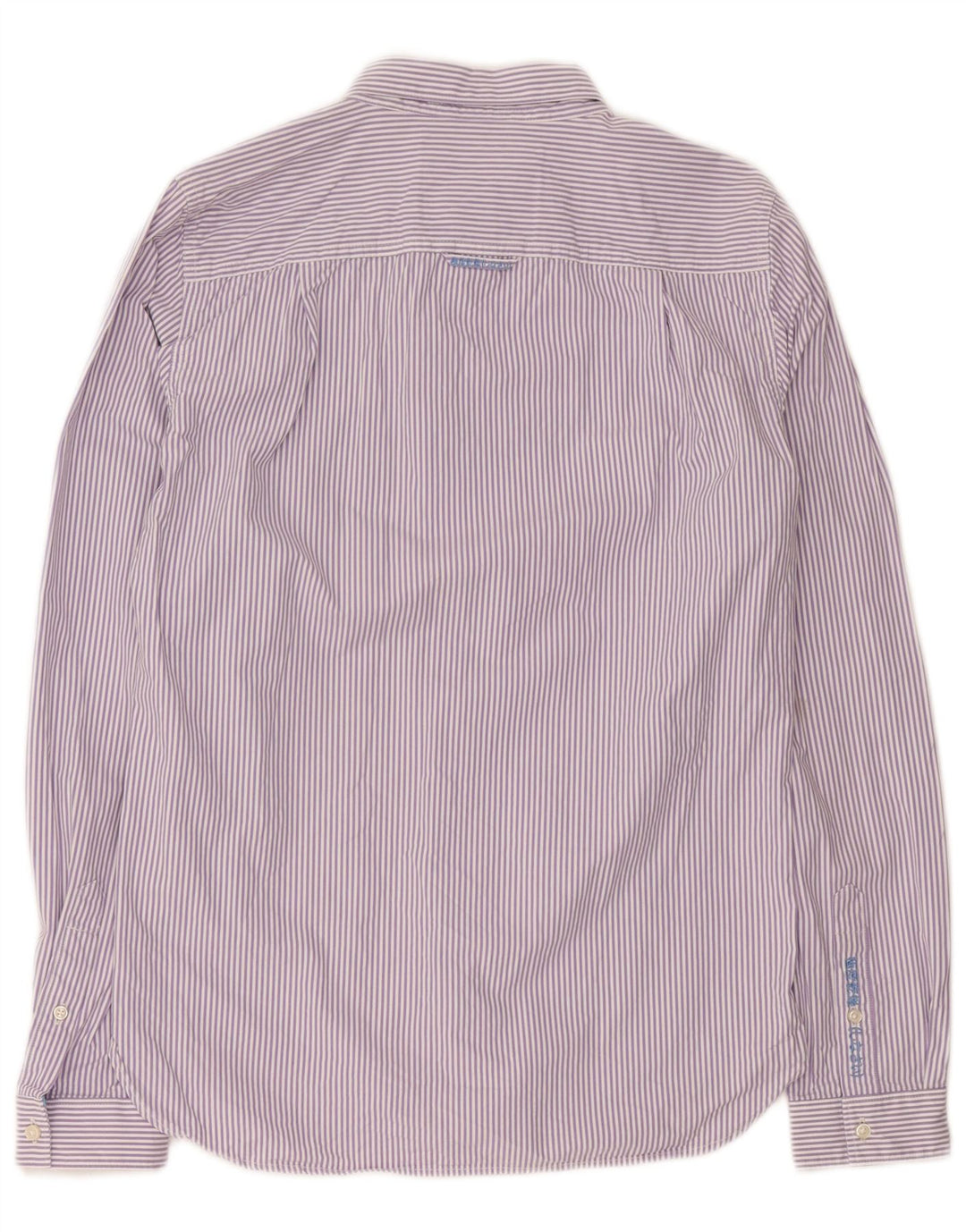 Superdry Mens Shirt Medium Purple Pinstripe Cotton