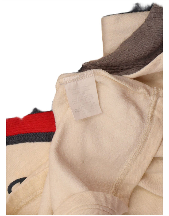 Champion Boys Graphic Hoodie Jumper 9-10 Years Off White Cotton