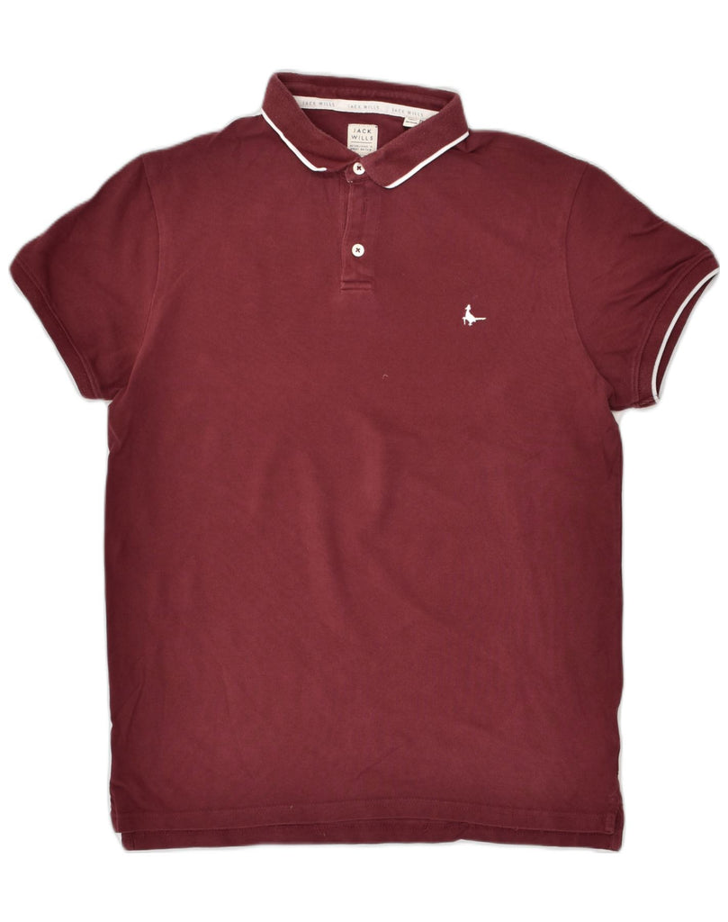 JACK WILLS Mens Polo Shirt Medium Burgundy Cotton | Vintage Jack Wills | Thrift | Second-Hand Jack Wills | Used Clothing | Messina Hembry 