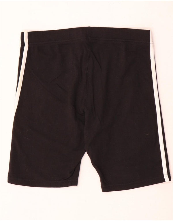 Adidas Womens Sport Shorts UK 12/14 Medium Black Cotton