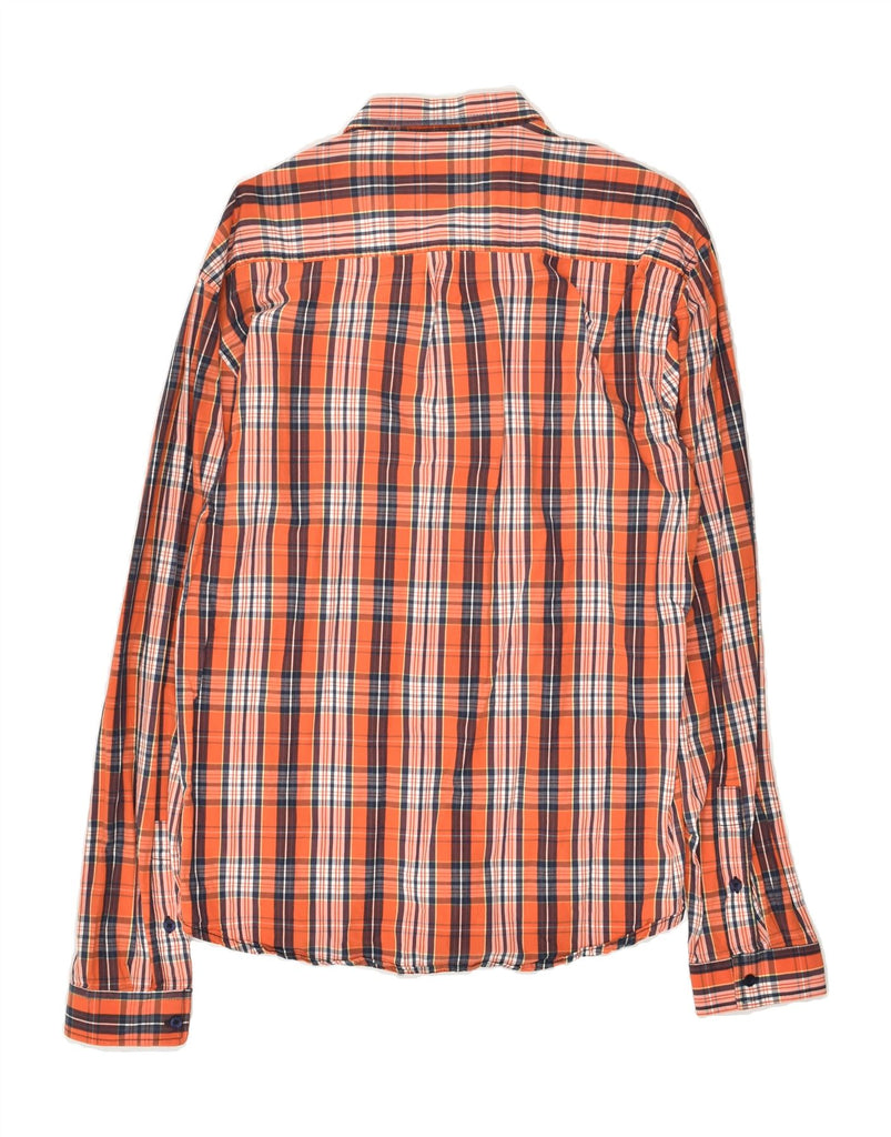 JACK & JONES Mens Slim Shirt XL Orange Check Cotton | Vintage Jack & Jones | Thrift | Second-Hand Jack & Jones | Used Clothing | Messina Hembry 