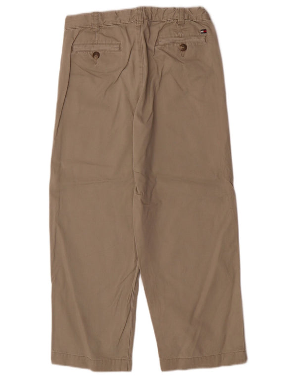 Tommy Hilfiger Boys Loose Fit Chino Trousers 6-7 Years W22 L21 Beige Cotton