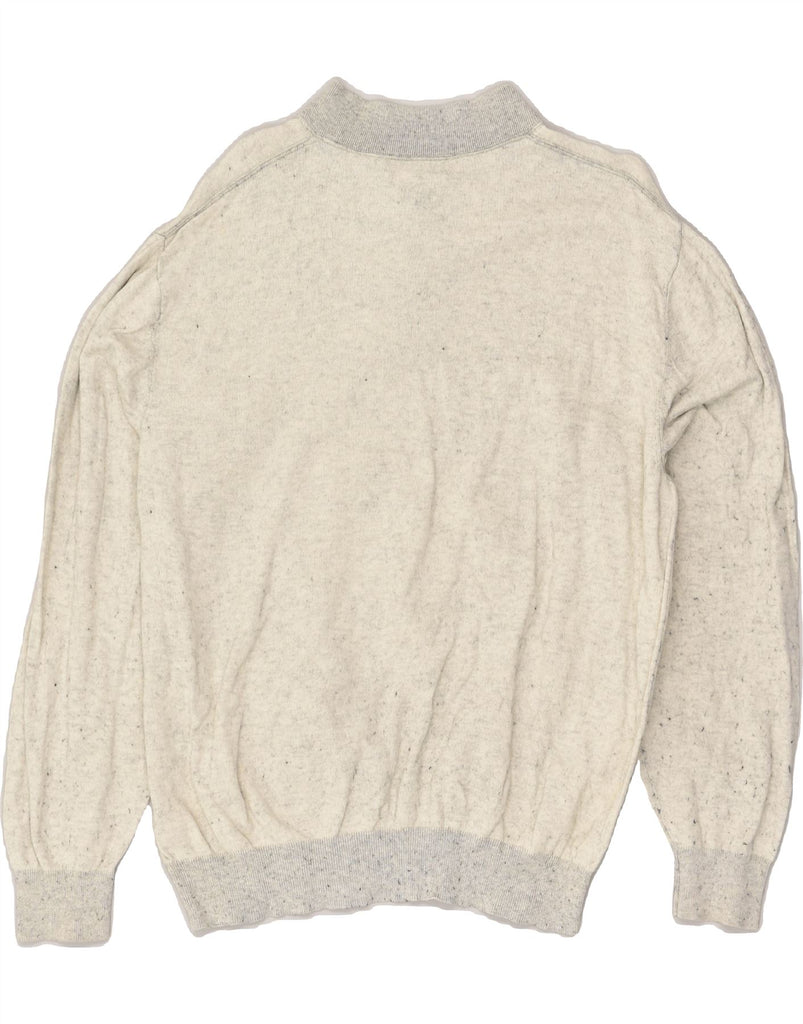 POLO RALPH LAUREN Mens Crew Neck Jumper Sweater XL Grey Flecked Cotton | Vintage Polo Ralph Lauren | Thrift | Second-Hand Polo Ralph Lauren | Used Clothing | Messina Hembry 