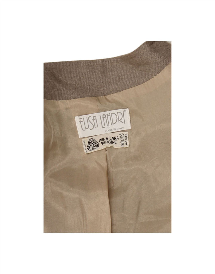 ELISA LANDRI Womens Double Breasted Blazer Jacket UK 10 Small Grey
