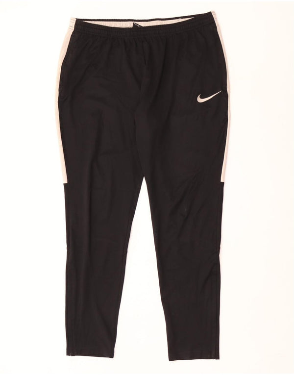Nike Mens Dri Fit Tracksuit Trousers Medium Black Colourblock Polyester