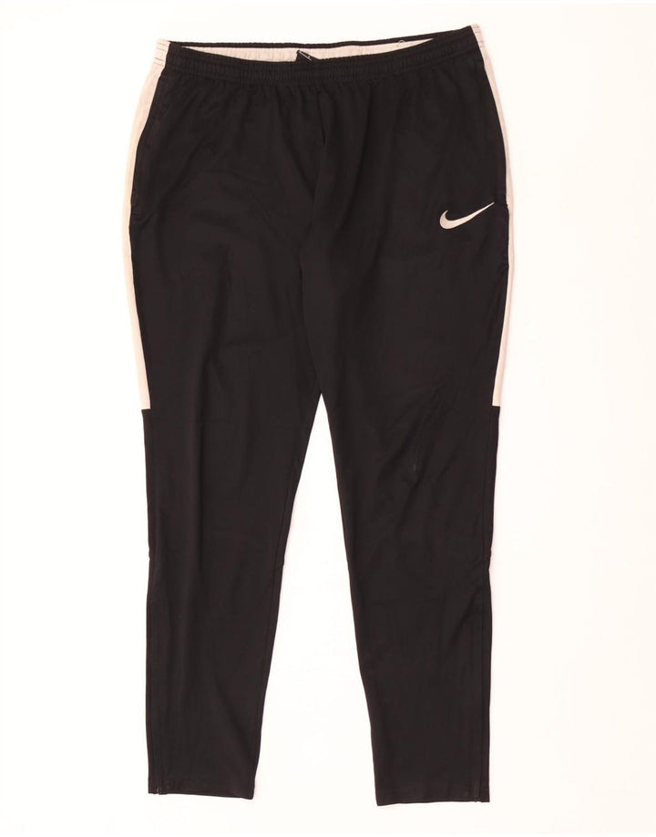 Nike Mens Dri Fit Tracksuit Trousers Medium Black Colourblock Polyester