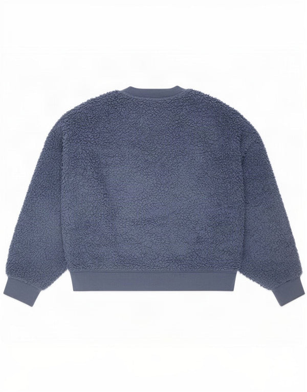 Gap Womens Oversized Fleece Jumper UK 10 Small Blue Polyester