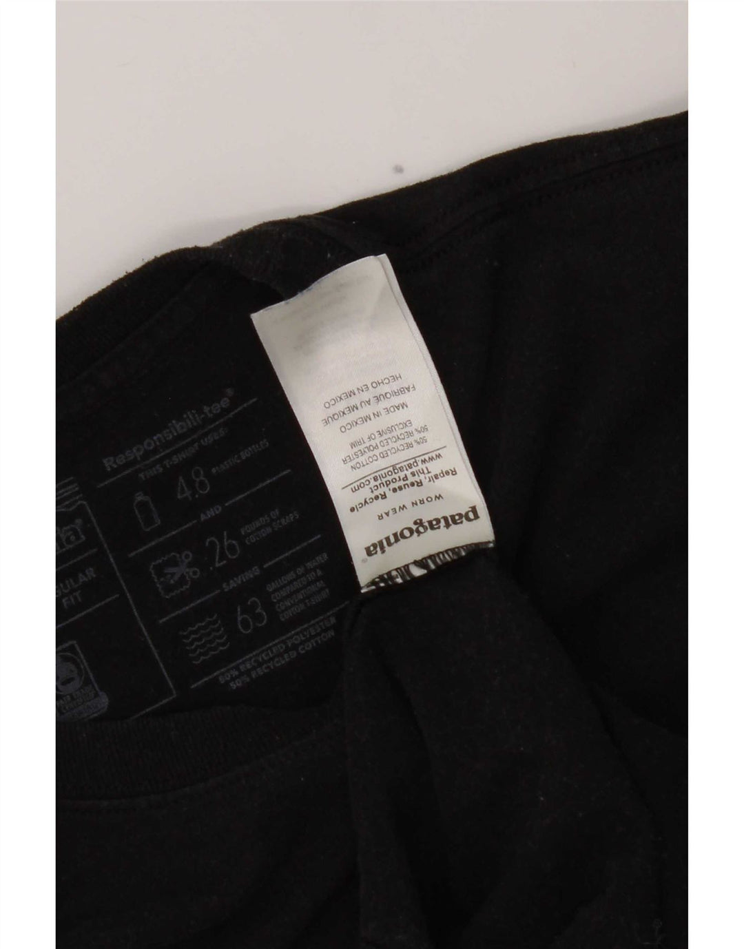 Patagonia Mens Graphic T-Shirt Top Small Black Cotton