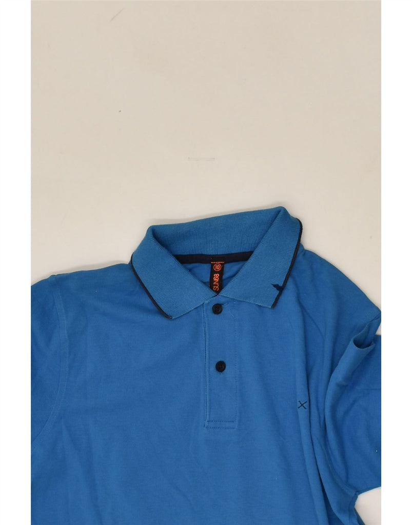 SUN68 Boys Long Sleeve Polo Shirt 9-10 Years Blue Cotton | Vintage Sun68 | Thrift | Second-Hand Sun68 | Used Clothing | Messina Hembry 