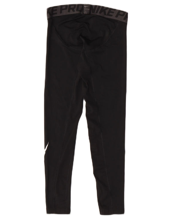 Nike Boys Compression Graphic Leggings 10-11 Years Medium Black Polyester