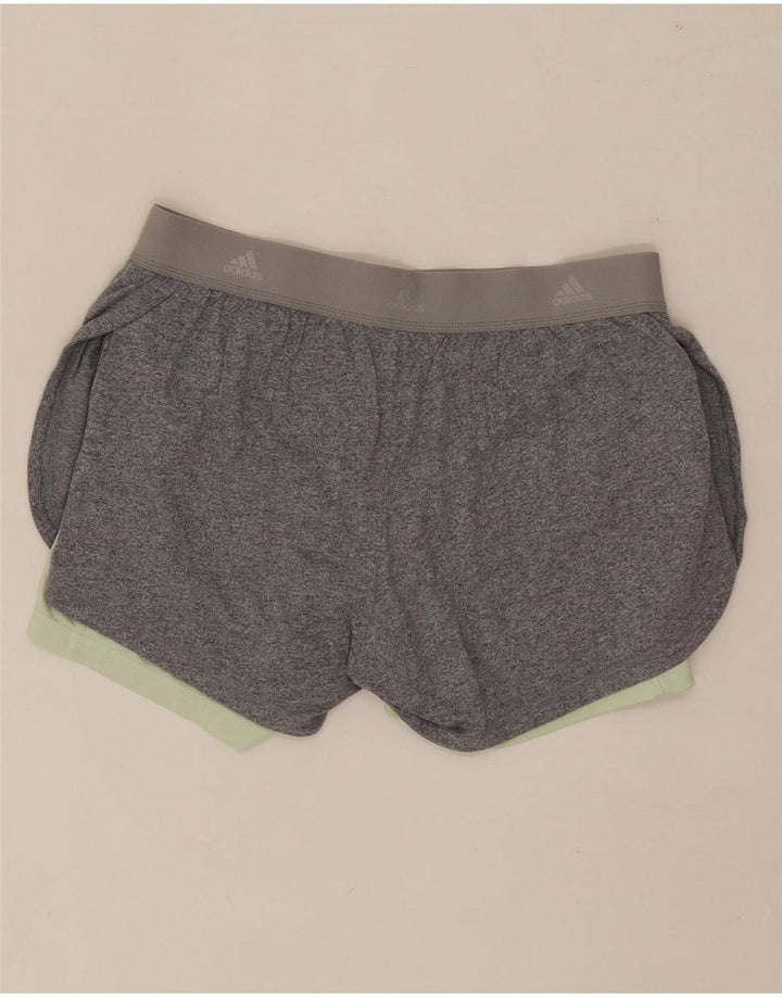 ADIDAS Womens Sport Shorts UK 12/14 Medium  Grey Vintage Adidas and Second-Hand Adidas from Messina Hembry 
