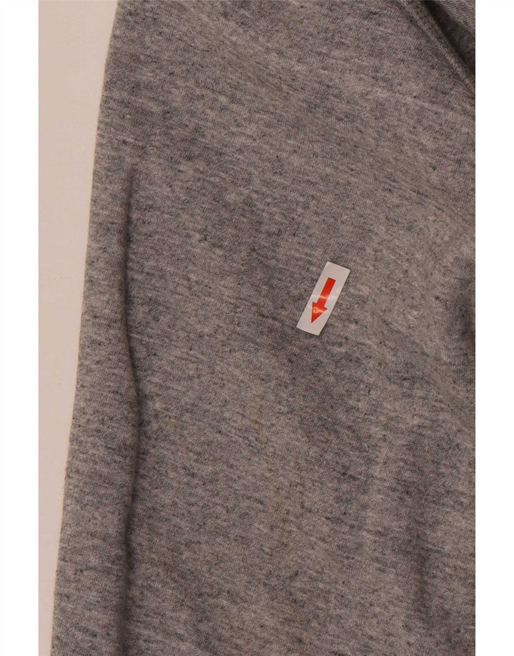 Jack Wills Mens Zip Hoodie Sweater Medium Grey Flecked Cotton
