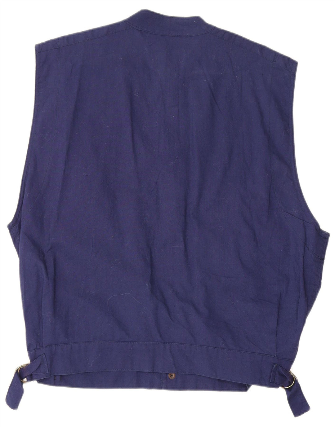 Vintage Mens Gilet UK 40 Large Navy Blue Cotton