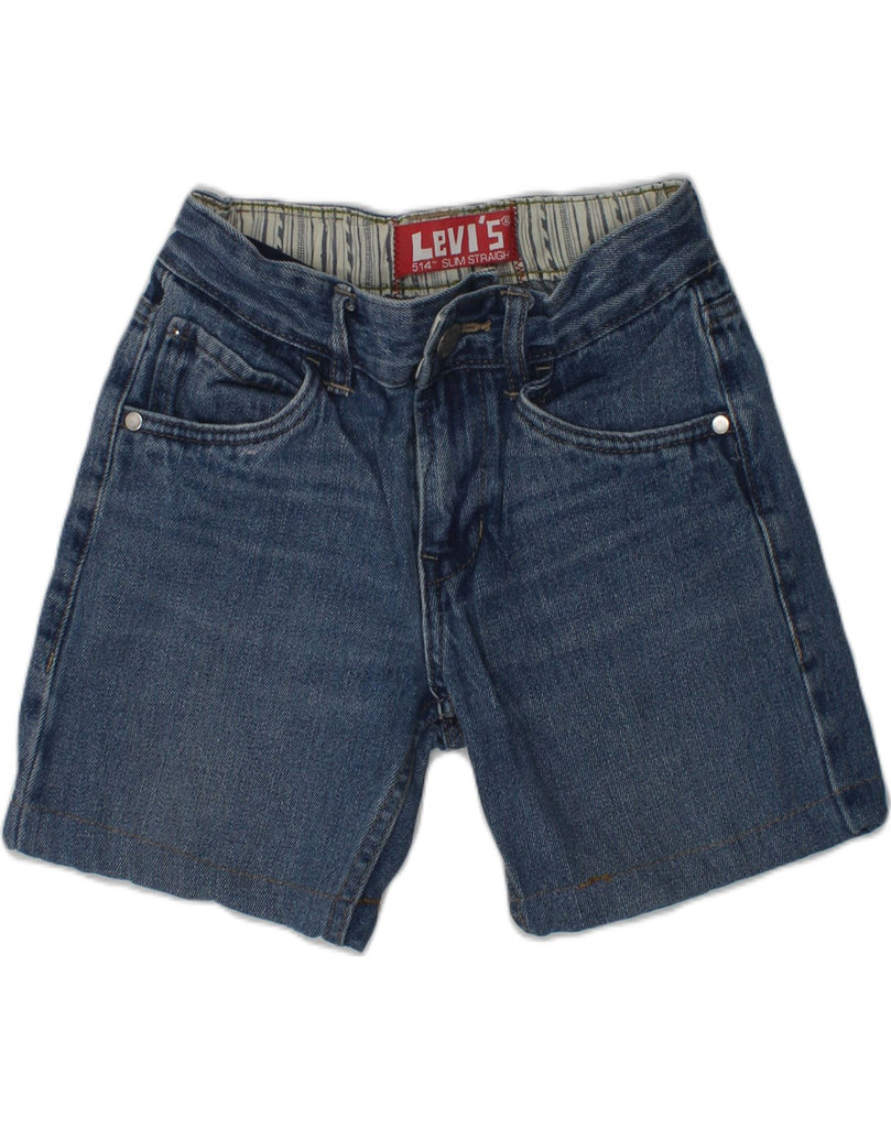 LEVI'S Girls 514 Denim Shorts 7-8 Years W24 Navy Blue Cotton | Vintage Levi's | Thrift | Second-Hand Levi's | Used Clothing | Messina Hembry 