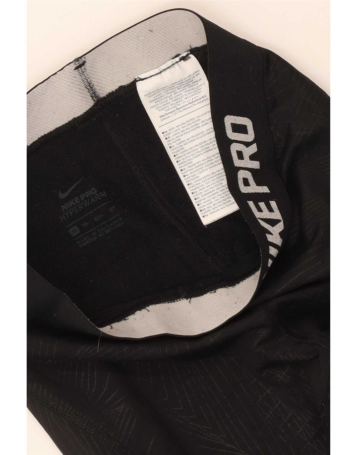 Nike Womens Graphic Leggings UK 4 XS Black Geometric Polyester