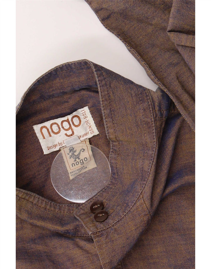Vintage Mens Shirt Medium Brown Cotton