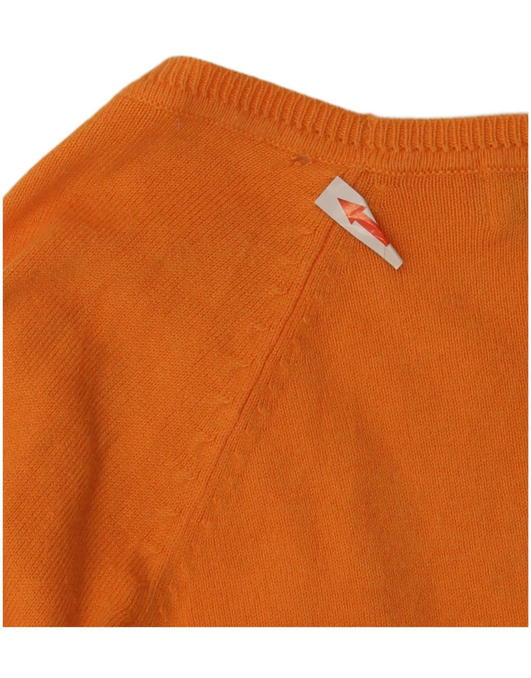 Zara Womens Cardigan Sweater UK 10 Small Orange Cotton