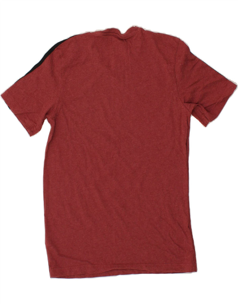 ADIDAS Mens T-Shirt Top Small Maroon Cotton Vintage Adidas and Second-Hand Adidas from Messina Hembry 