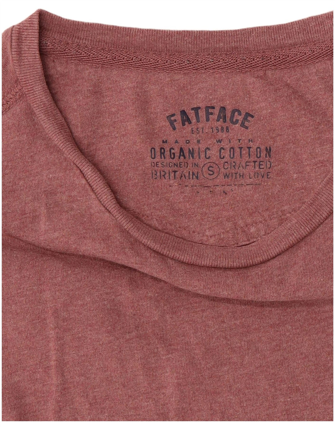 FAT FACE Mens T-Shirt Top Small Burgundy Cotton