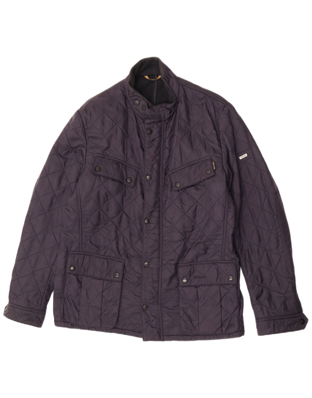 Barbour Mens Quilted Jacket UK 42 XL Navy Blue Polyester