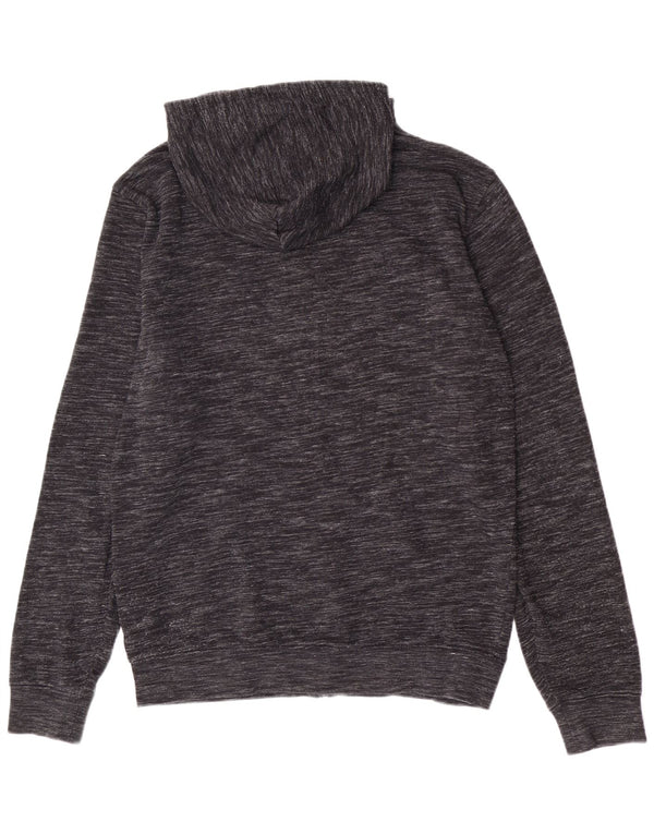 Champion Mens Graphic Zip Hoodie Sweater Large Grey Flecked Cotton