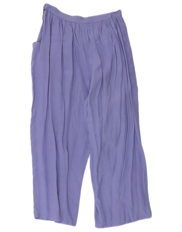Vintage Womens High Waist Pegged Capri Trousers Medium W26 L21 Purple