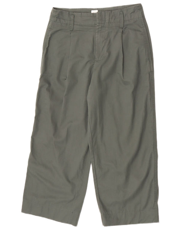 Gap Womens Pegged Cropped Trousers W27 L24 Green Cotton