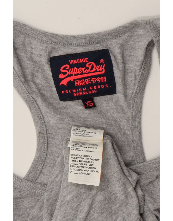 Superdry Mens Graphic Vest Top XS Grey Polyester