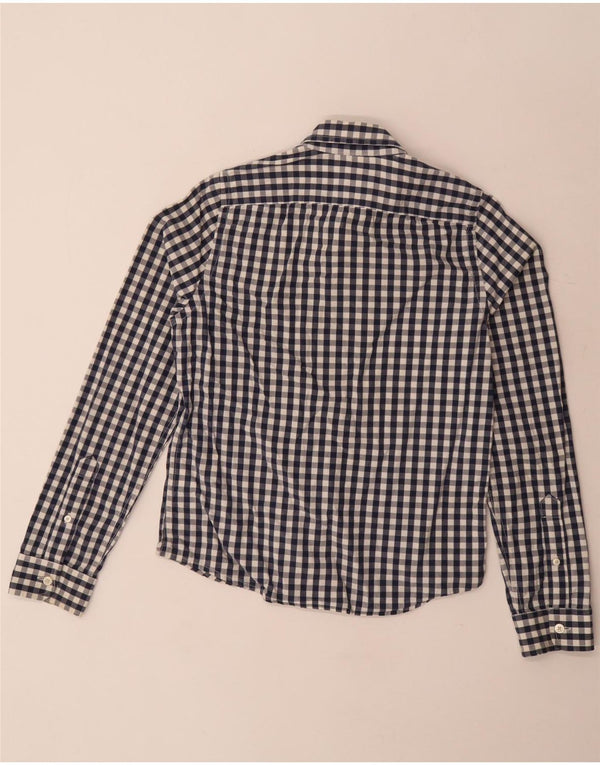 ABERCROMBIE & FITCH Boys Shirt 12-13 Years XL Blue Gingham Cotton