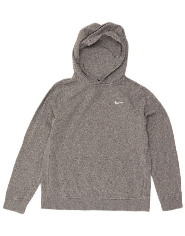 Nike Boys Hoodie Jumper 13-14 Years XL Grey Cotton