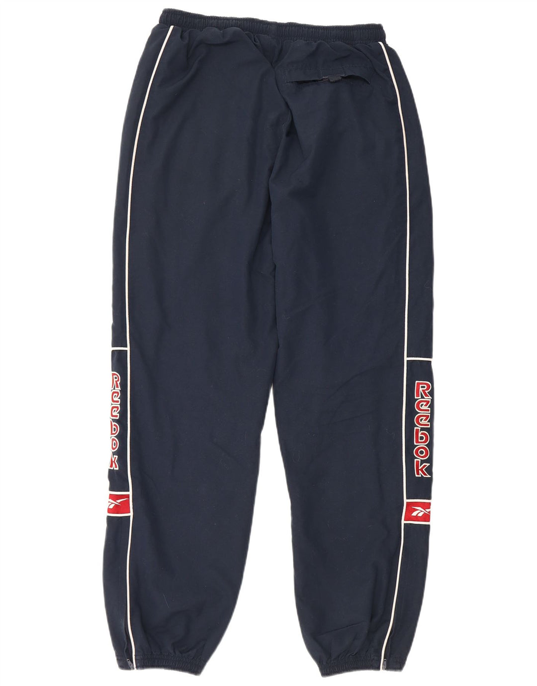 Reebok Mens Graphic Tracksuit Trousers Joggers Medium Navy Blue Polyester