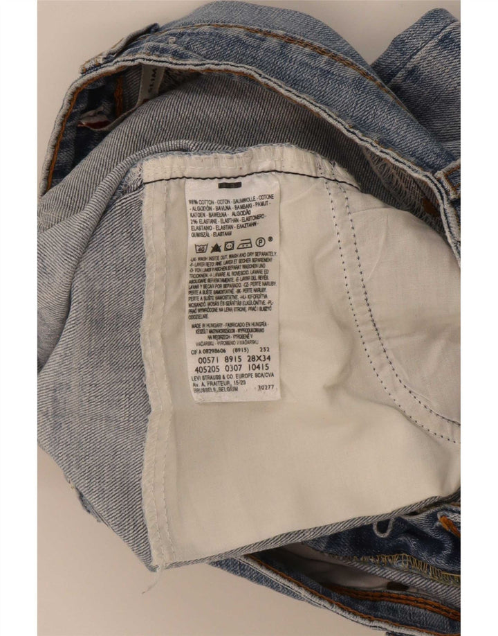 Levi's Womens 571 Slim Jeans W28 L31 Blue Cotton