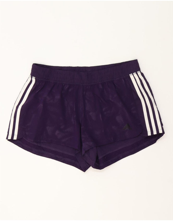 ADIDAS Womens Climalite Sport Shorts UK 12/14 Medium  Purple Polyester