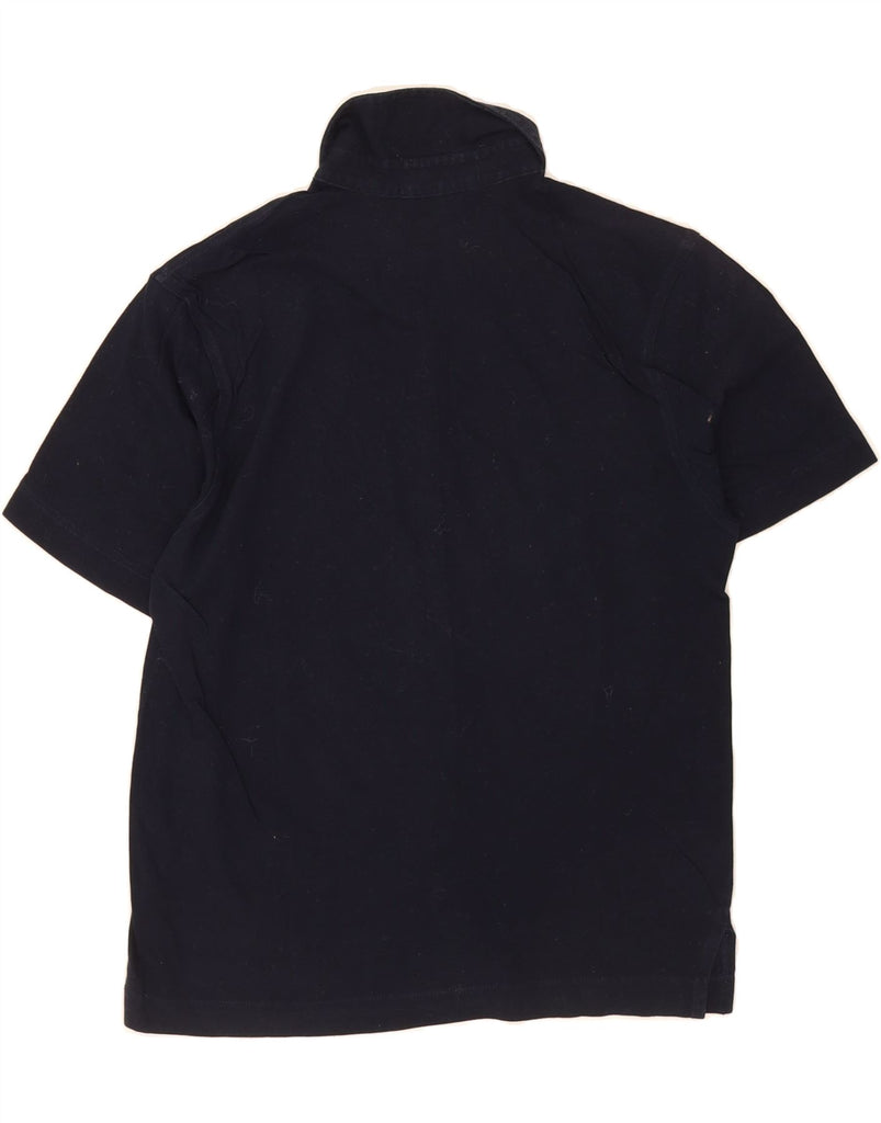 SERGIO TACCHINI Womens Short Sleeve Shirt UK 10 Small Navy Blue Cotton Vintage Sergio Tacchini and Second-Hand Sergio Tacchini from Messina Hembry 