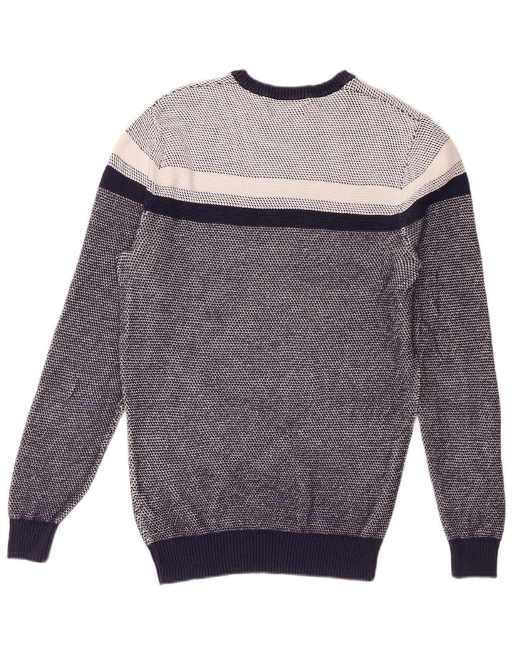 Marks & Spencer Mens Blue Harbour Crew Neck Jumper Sweater Small Navy Blue