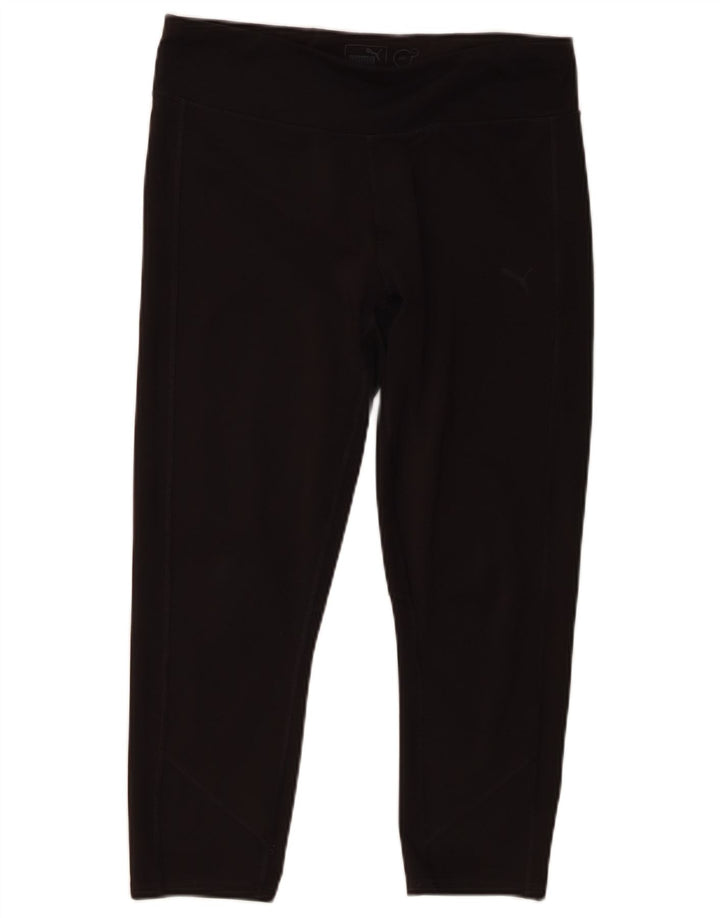Puma Womens Capri Leggings UK 16 Large  Black