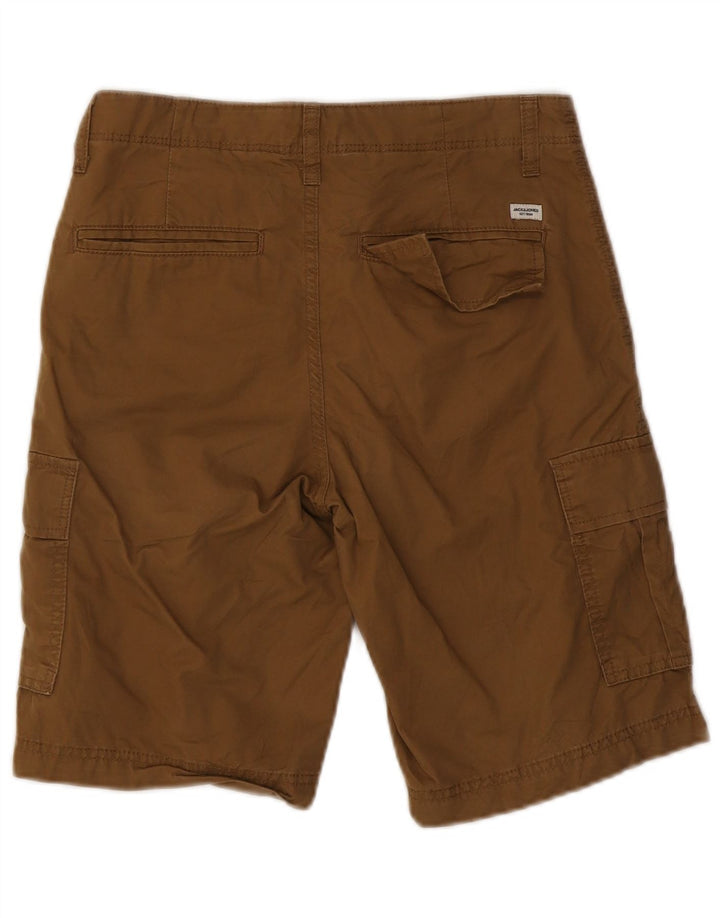 Jack & Jones Mens Cargo Shorts XS W30 Khaki Cotton