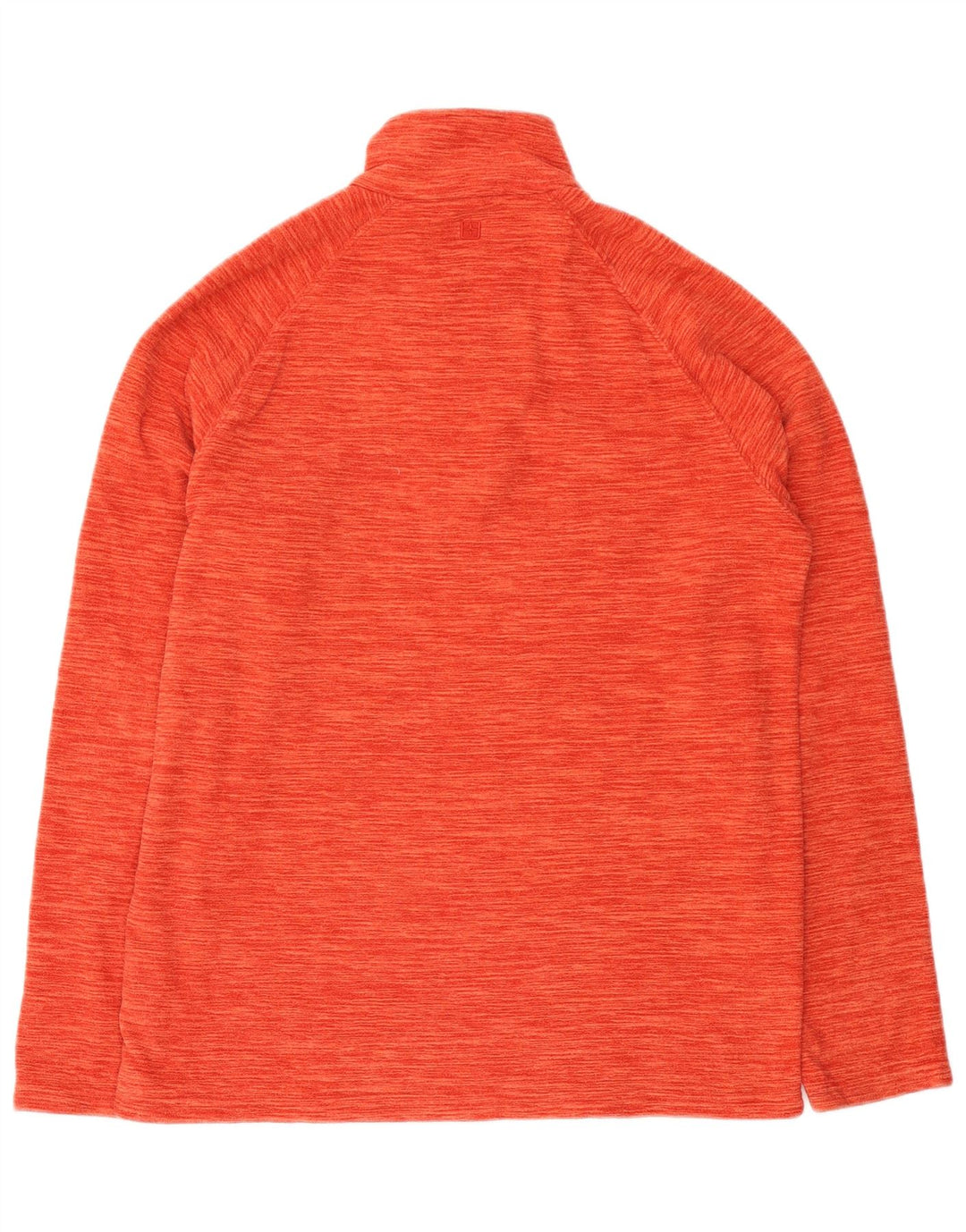 Mountain Warehouse Mens Zip Neck Fleece Jumper Medium Orange Flecked