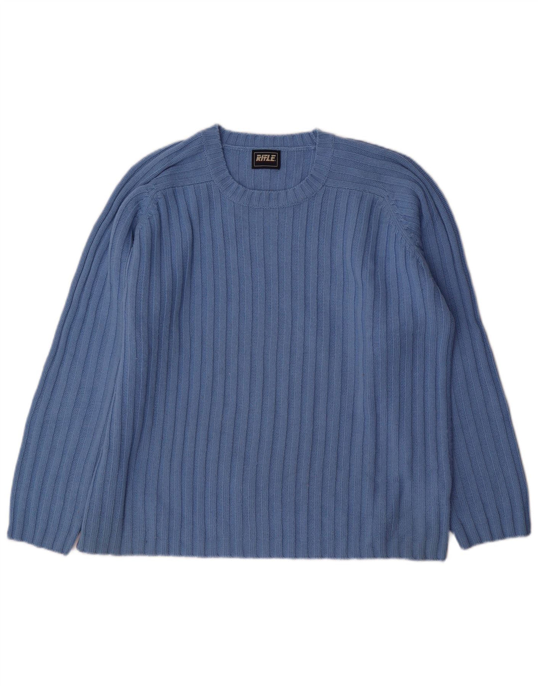 Rifle Mens Crew Neck Jumper Sweater Large Blue Acrylic